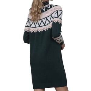 S. Christina Cashmere Fair Isle Tunic Sweater/Mini Dress Size L/XL